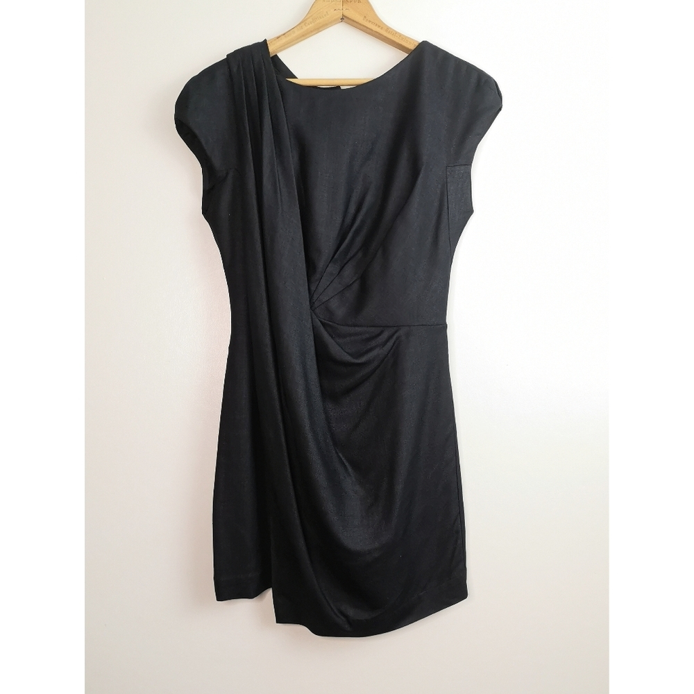 BCBG Runway Max Azria Black Wrap Dress, LBD